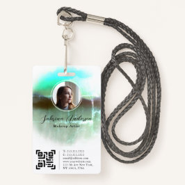 Crachá Logotipo de Foto do Script de Abstrato de Aquarela