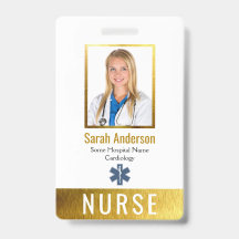 Logotipo de Foto Enfermeiro Código de Barras Faux 