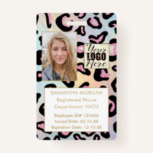 Crachá Logotipo de foto holográfico impresso em animais I