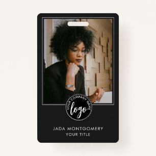 Crachá Logotipo de foto minimalista moderno da placa de i