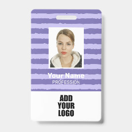 Crachá Logotipo de Fotografia do Funcionário e Código de 