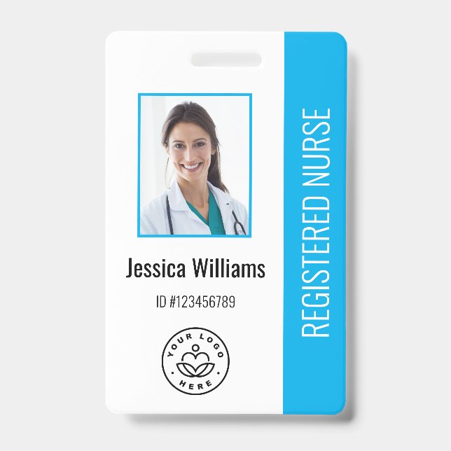 Crachá Logotipo de funcionário do hospital personalizado  (Front)