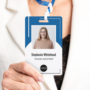 Crachá Logotipo de ID de foto de funcionário personaliza
