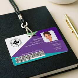 Crachá Logotipo de ID Médico Hospitalar de Funcionário