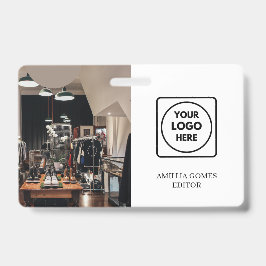 Crachá Logotipo de Negócios Moderno | Identificação Profi