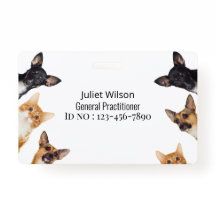 Logotipo do nome de etiqueta veterinário médico cr