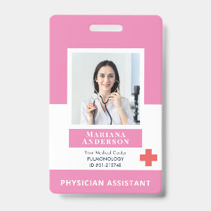Crachá Logotipo e Foto Personalizados de Funcionário de H