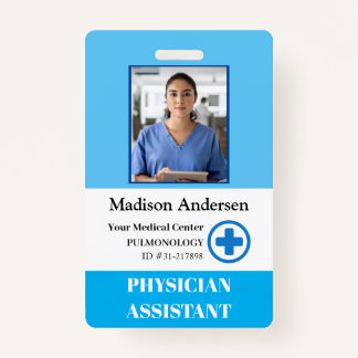 Crachá Logotipo e foto personalizados do funcionário do h