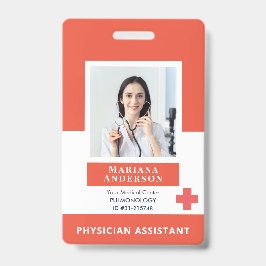 Crachá Logotipo e Foto Pessoal do Funcionário do Hospital
