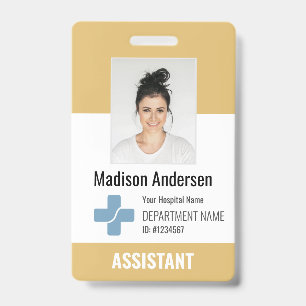 Crachá Logotipo e ID de foto personalizados do funcionári