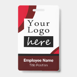 Crachá Logotipo em estilo quadrado ou circular com nome d