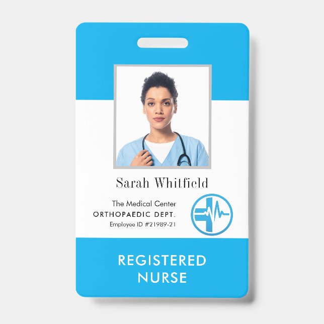 Crachá Logotipo Empresarial Empresa de Identificação de F (Frente)