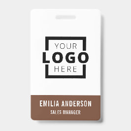 Crachá Logotipo Empresarial Personalizado Código de Barra
