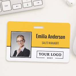 Crachá Logotipo Empresarial Personalizado Código de Barra