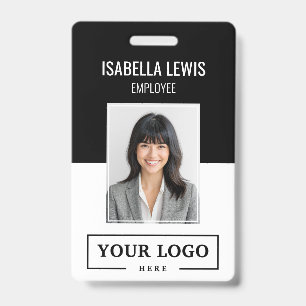 Crachá Logotipo Empresarial Personalizado Foto Básica do