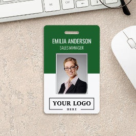 Crachá Logotipo Empresarial Personalizado Foto Básica do