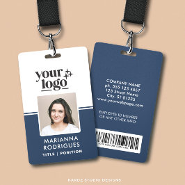 Crachá Logotipo Empresarial Personalizado Foto Código de