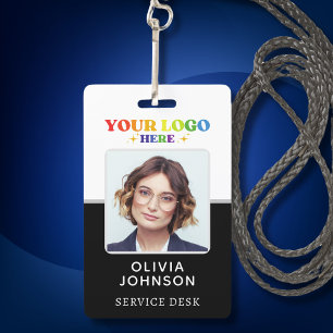 Crachá Logotipo Empresarial Personalizado Foto do Funcion