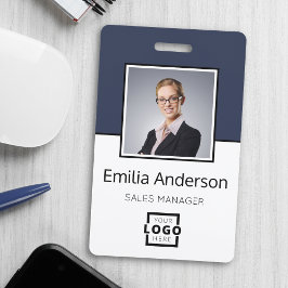 Crachá Logotipo Empresarial Personalizado Foto do Funcion