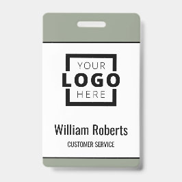 Crachá Logotipo Empresarial Personalizado Funcionário Bás