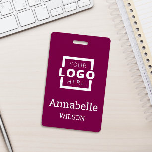 Crachá Logotipo Empresarial Personalizado Nome do Funcion