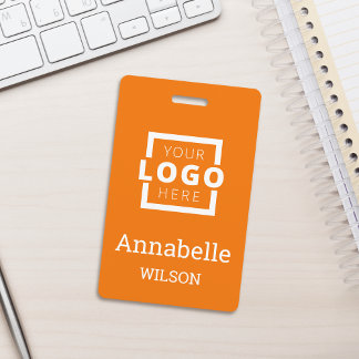 Crachá Logotipo Empresarial Personalizado Nome do Funcion