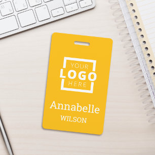 Crachá Logotipo Empresarial Personalizado Nome do Funcion