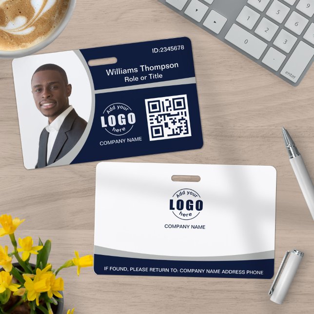 Crachá Logotipo Fotográfico Personalizado Código QR Códig (Criador carregado)