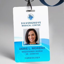 Crachá Logotipo Médico Assistência Médica Moderna Foto Aq