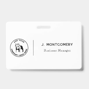 Crachá Logotipo Minimalista de Empresa para Técnicos Vete