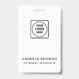 Crachá Logotipo Moderno de Negócios | Design Personalizad