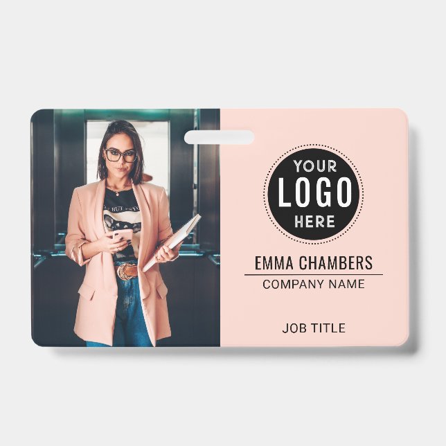 Crachá Logotipo Moderno Personalizado Empresa de Fotos pa (Frente)