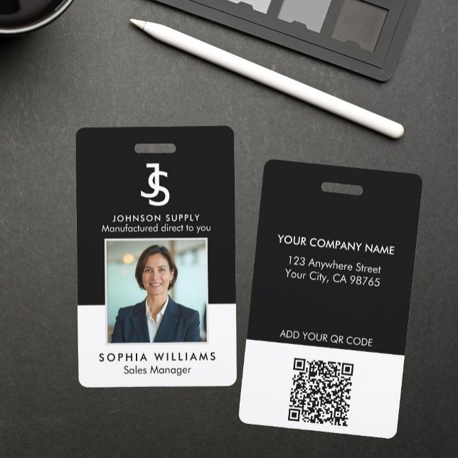 Crachá Logotipo Monograma de Empresa de Costumes Empresar (Criador carregado)