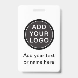 Crachá Logotipo ou foto personalizada nome do funcionário