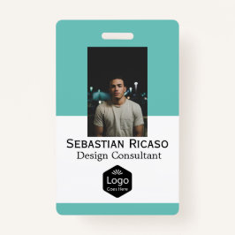 Crachá Logotipo personalizado Branco verde personalizado 