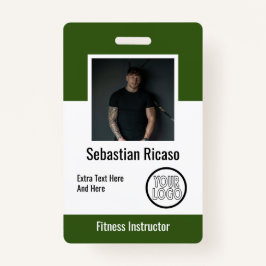 Crachá Logotipo personalizado Branco verde personalizado 