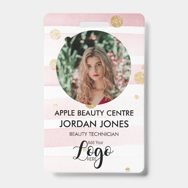 Crachá logotipo personalizado cartão de identificação de  (Frente)