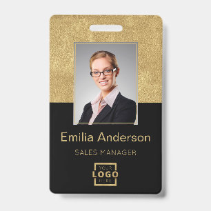 Crachá Logotipo personalizado da empresa barra básica cód