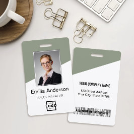 Crachá Logotipo Personalizado da Empresa Código de Barras