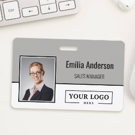 Crachá Logotipo Personalizado da Empresa Código de Barras