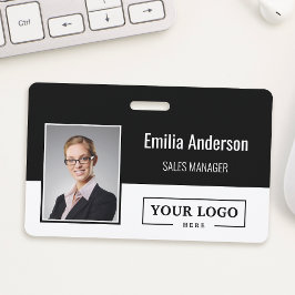 Crachá Logotipo Personalizado da Empresa Código de Barras