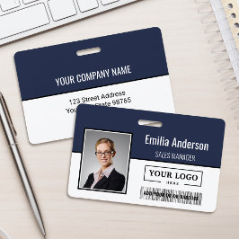 Crachá Logotipo Personalizado da Empresa Código de Barras
