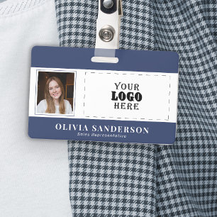 Crachá Logotipo personalizado da empresa foto do funcioná