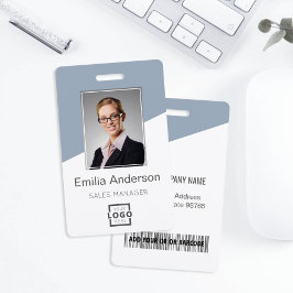 Crachá Logotipo Personalizado da Empresa Foto do Funcioná