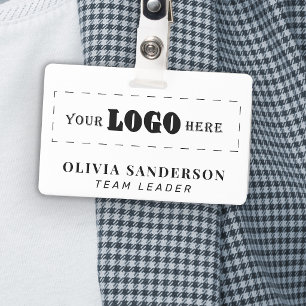 Crachá logotipo personalizado da empresa, nome do funcion