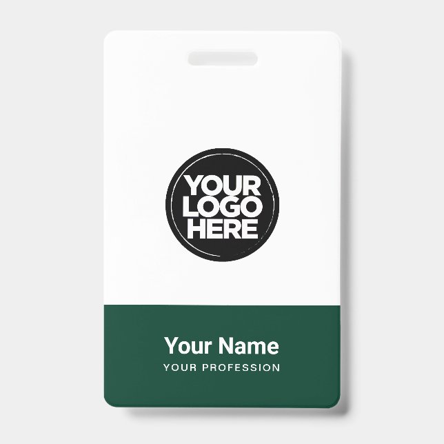 Crachá Logotipo Personalizado da Empresa Nome Título Códi (Frente)