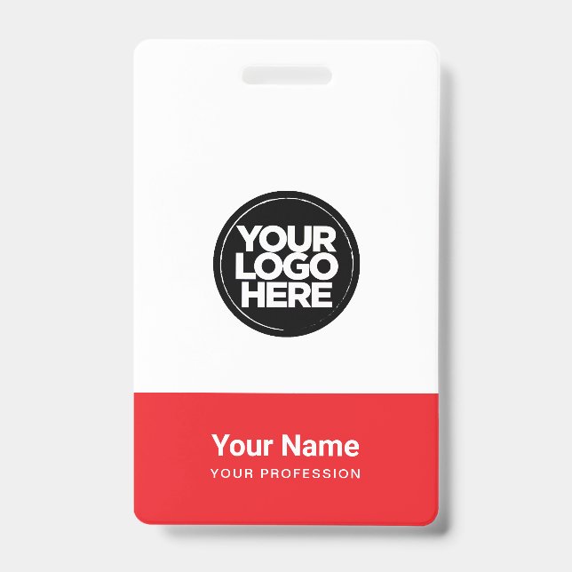 Crachá Logotipo Personalizado da Empresa Nome Título Códi (Frente)