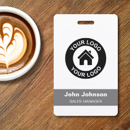 Crachá Logotipo Personalizado da Empresa Nome Título Func