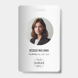 Crachá Logotipo personalizado em segundo plano da Cinza d