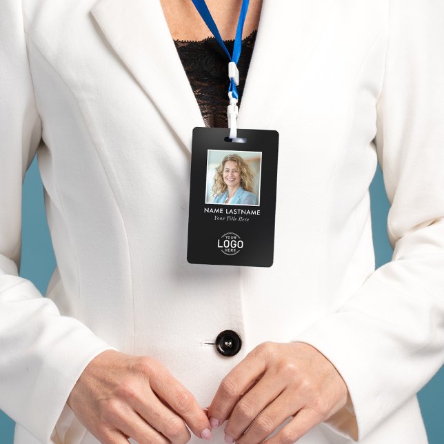 Crachá Logotipo Personalizado Foto Moderno Simples Minima (Criador carregado)
